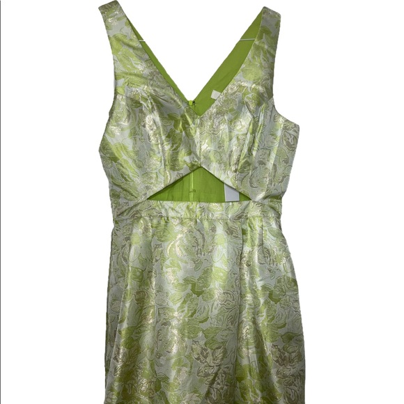 Sans Souci Dresses & Skirts - *Lime green mini dress with cut out brocade party dress